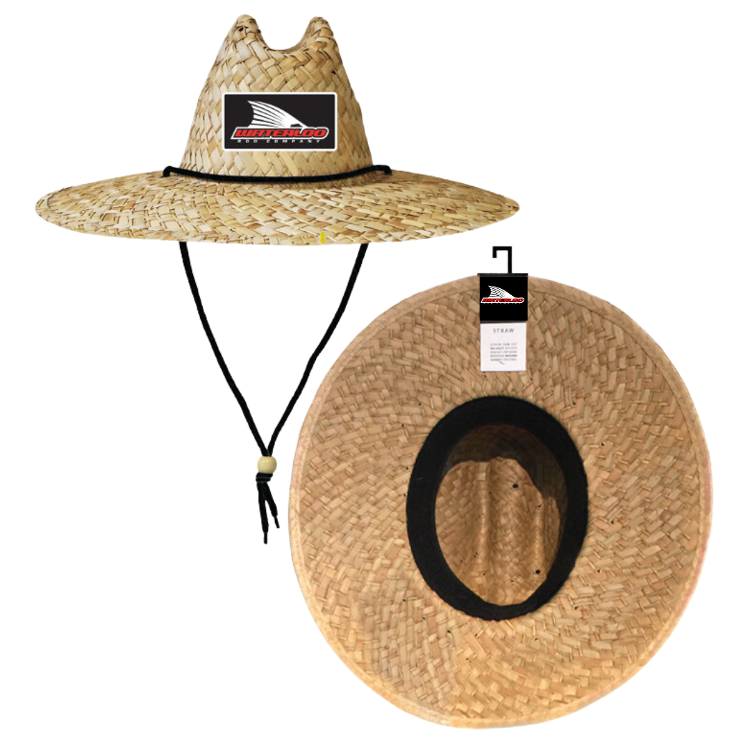 Waterloo Straw Hat -Black Tails Up Patch