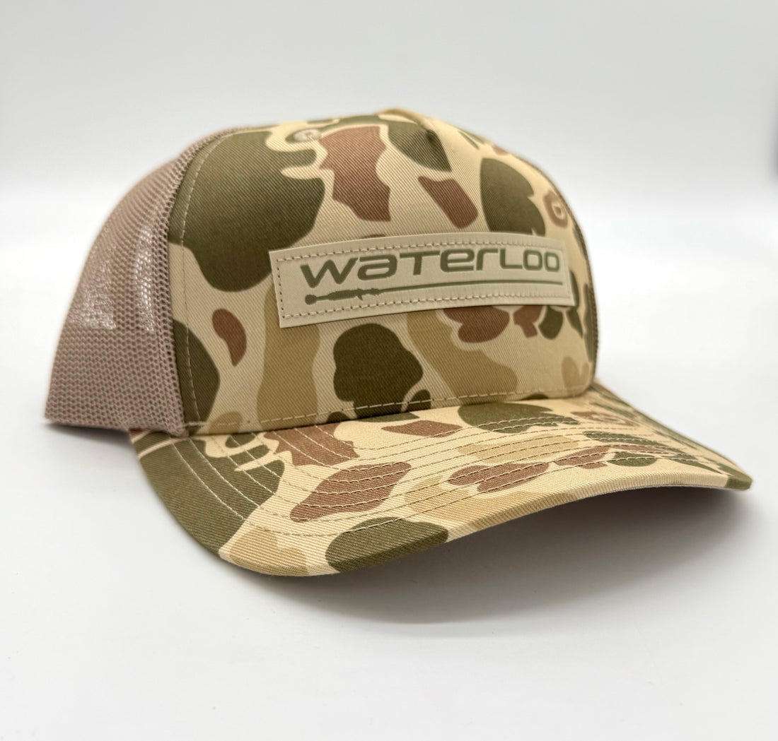 Waterloo Harvest Duck Camo and Tan Cap - Performance Patch