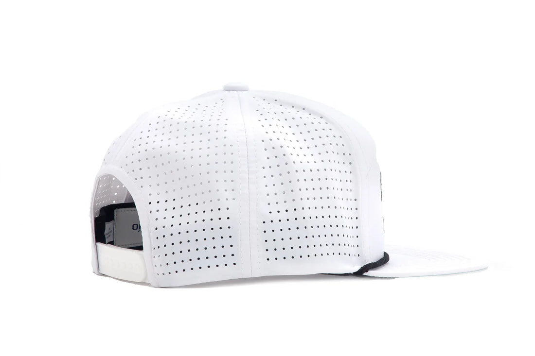 Bajio White Gator Head Performance Flat Bill Cap