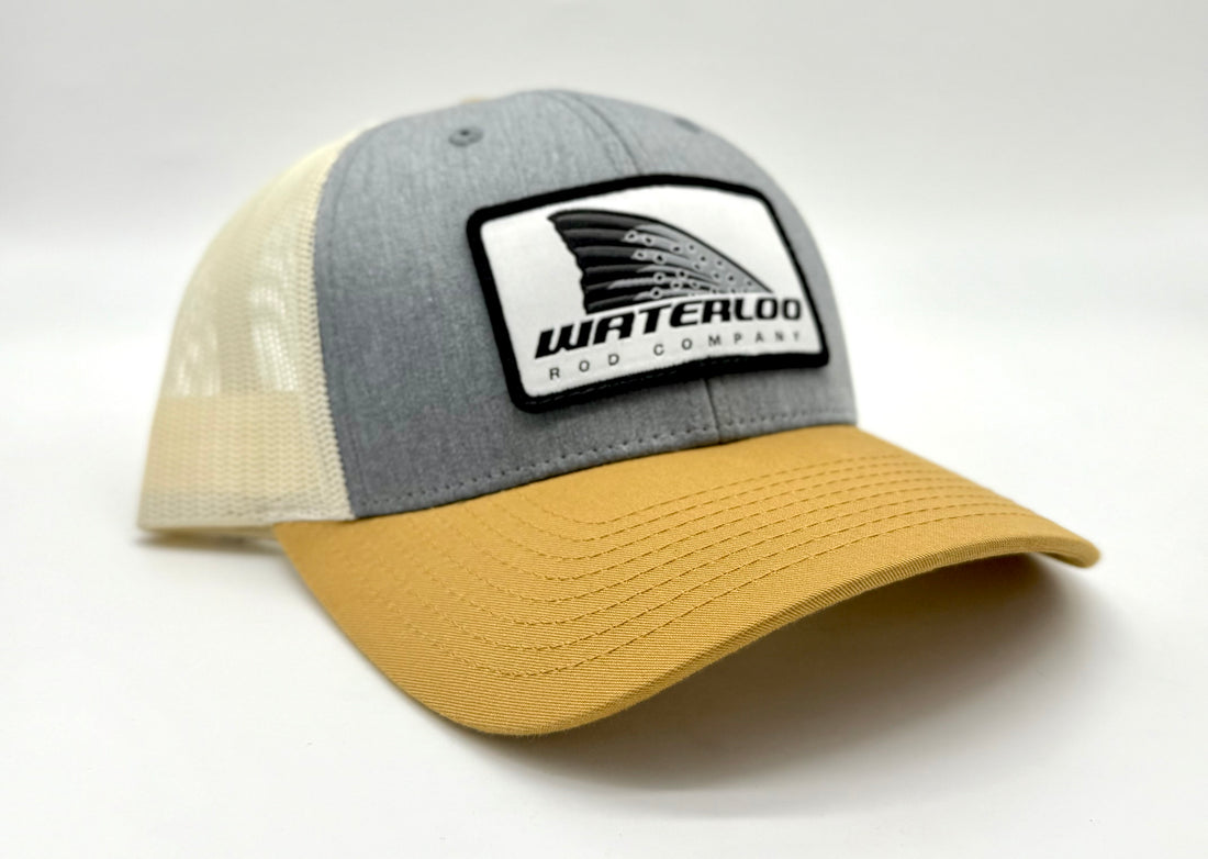 Waterloo Heather Grey/Birch and Gold Cap - Trout Tails Up