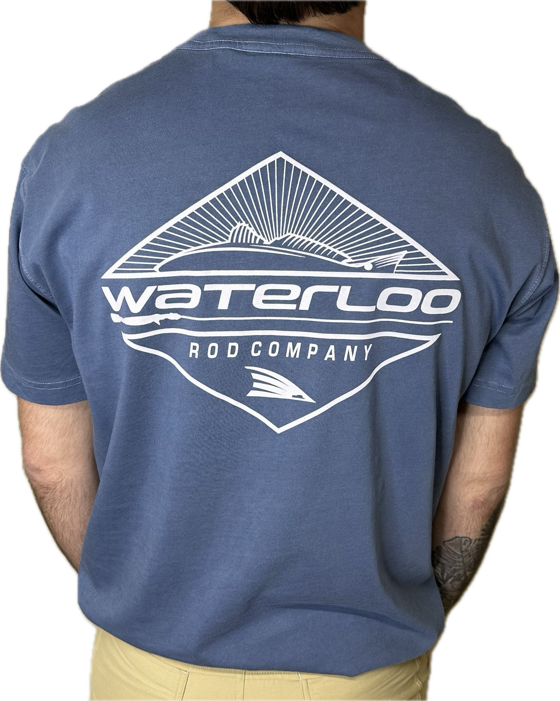 Waterloo Blue Horizon Cotton Short Sleeve T-Shirt -  Diamond Logo