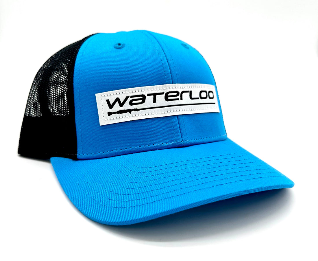 Waterloo Cyan and Black Cap - Performance Logo - Small