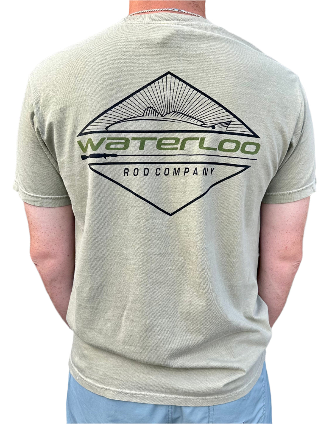Waterloo Khaki Cotton Short Sleeve Shirt - Diamond Logo