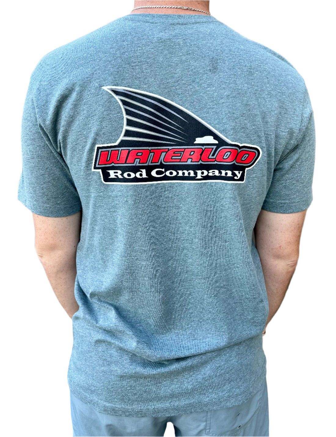 Waterloo Heather Grey Cotton Short Sleeve Shirt - Tails Up