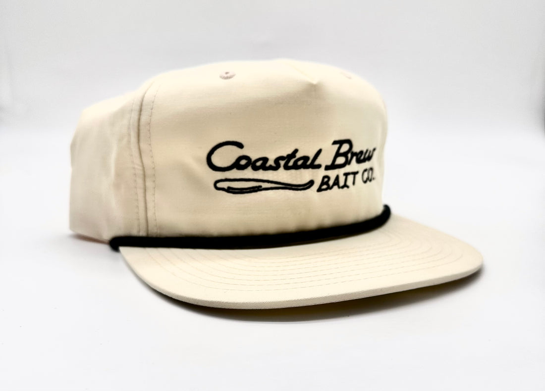 Coastal Brew Cream and Black Iconic Dart Rope Cap