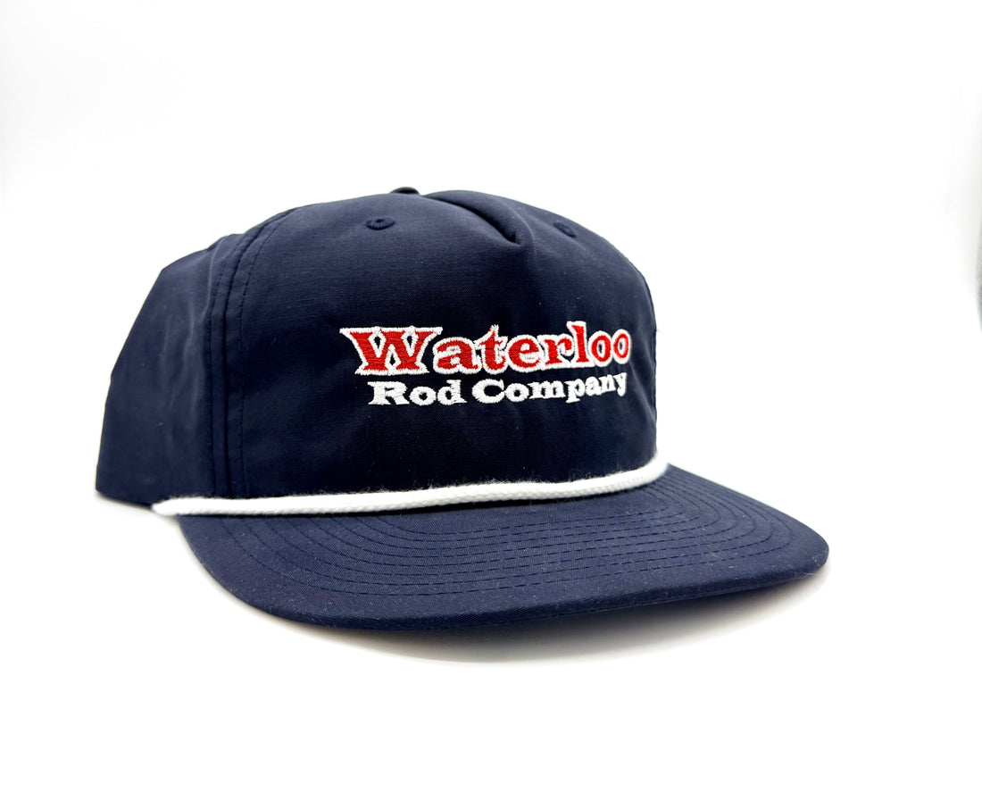 Waterloo Navy and White Rope Cap - Red OG Logo