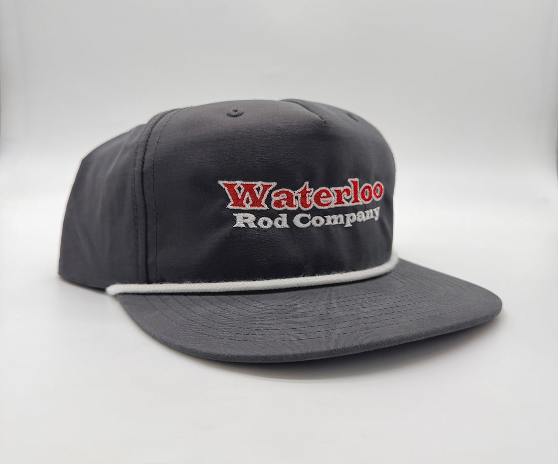 Waterloo Charcoal and White Rope Cap - Red OG Logo