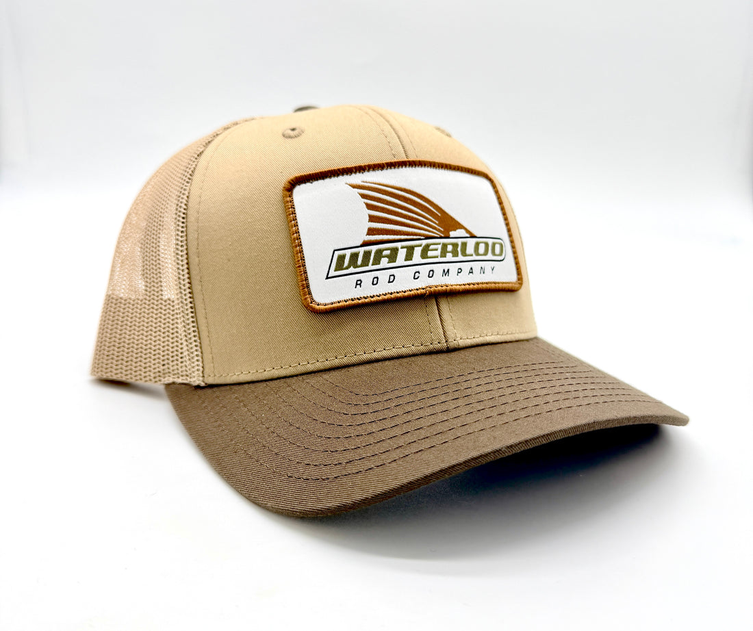 Waterloo Khaki and Brown Cap - Brown Tails Up Logo