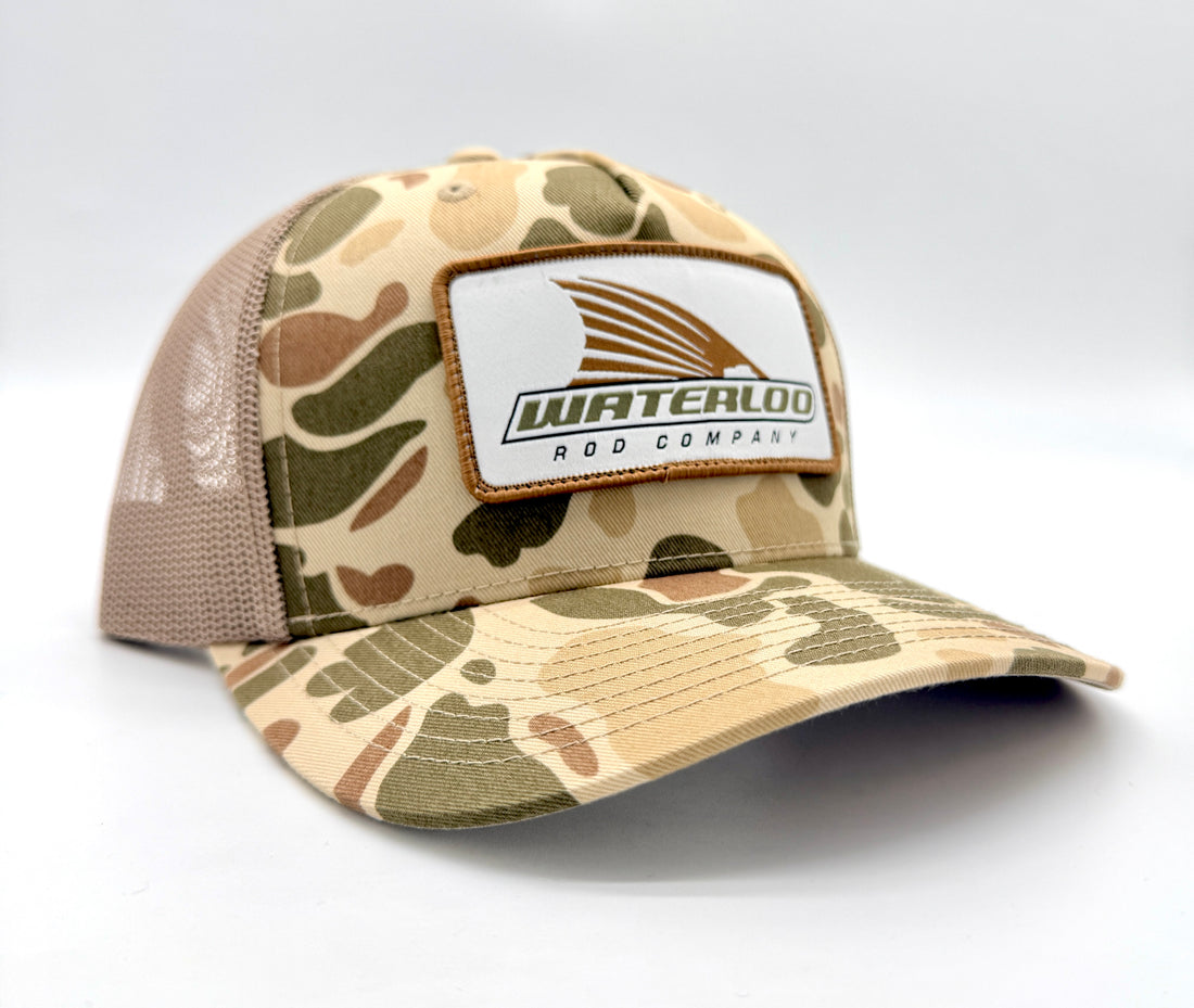 Waterloo Harvest Duck Camo and Sandstone Cap - Brown Tails Up Patch R112