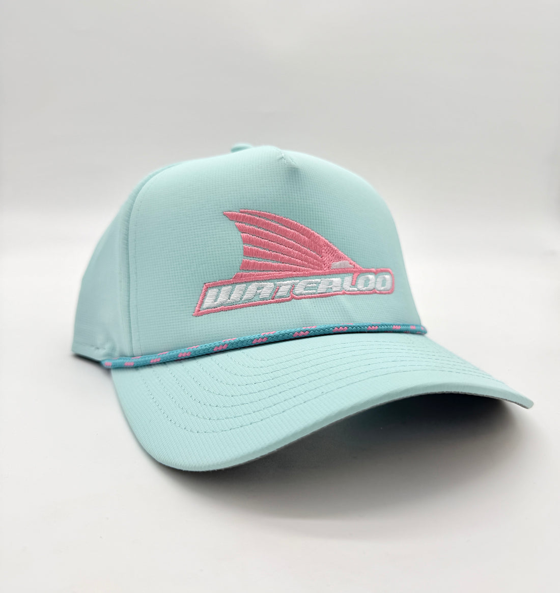 Waterloo Light Blue with Blue and Hot Pink Rope Cap - Hot Pink Tails Up