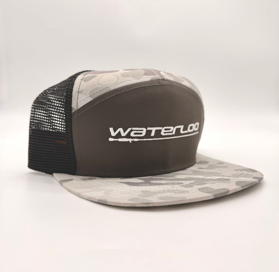 Waterloo Grey/Grey Camo and Black Cap - Performance Logo