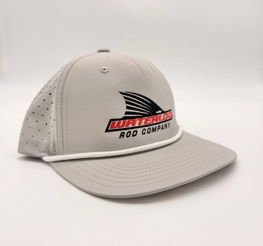 Waterloo Light Grey and White Rope Cap - Tails Up Logo