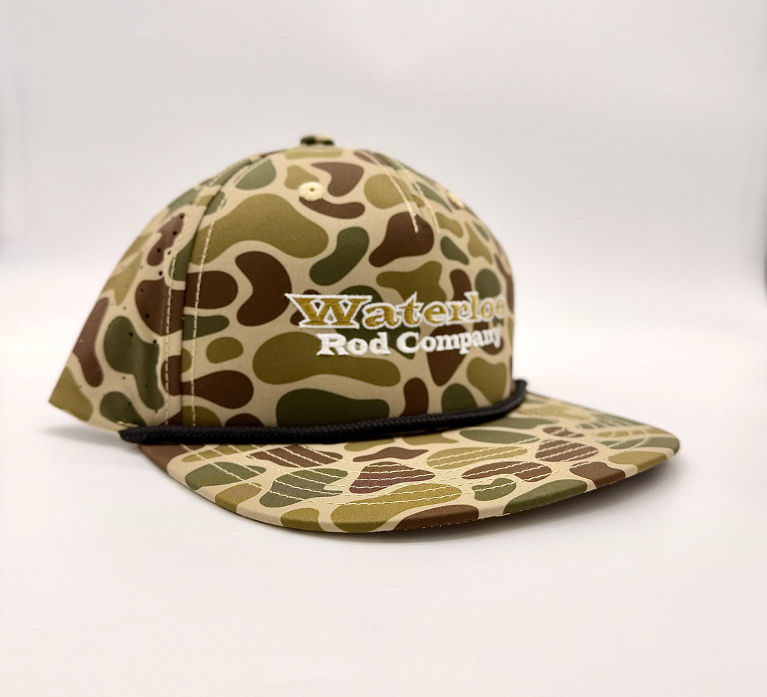 Waterloo Green/Brown Black Rope Camo Cap - Original Waterloo Logo