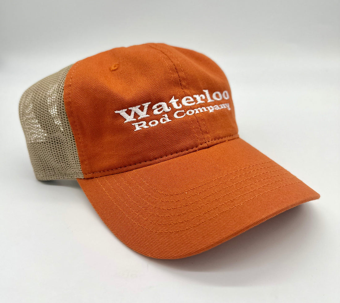 Waterloo Burnt Orange and Khaki Unstructured Cap - White Original Logo