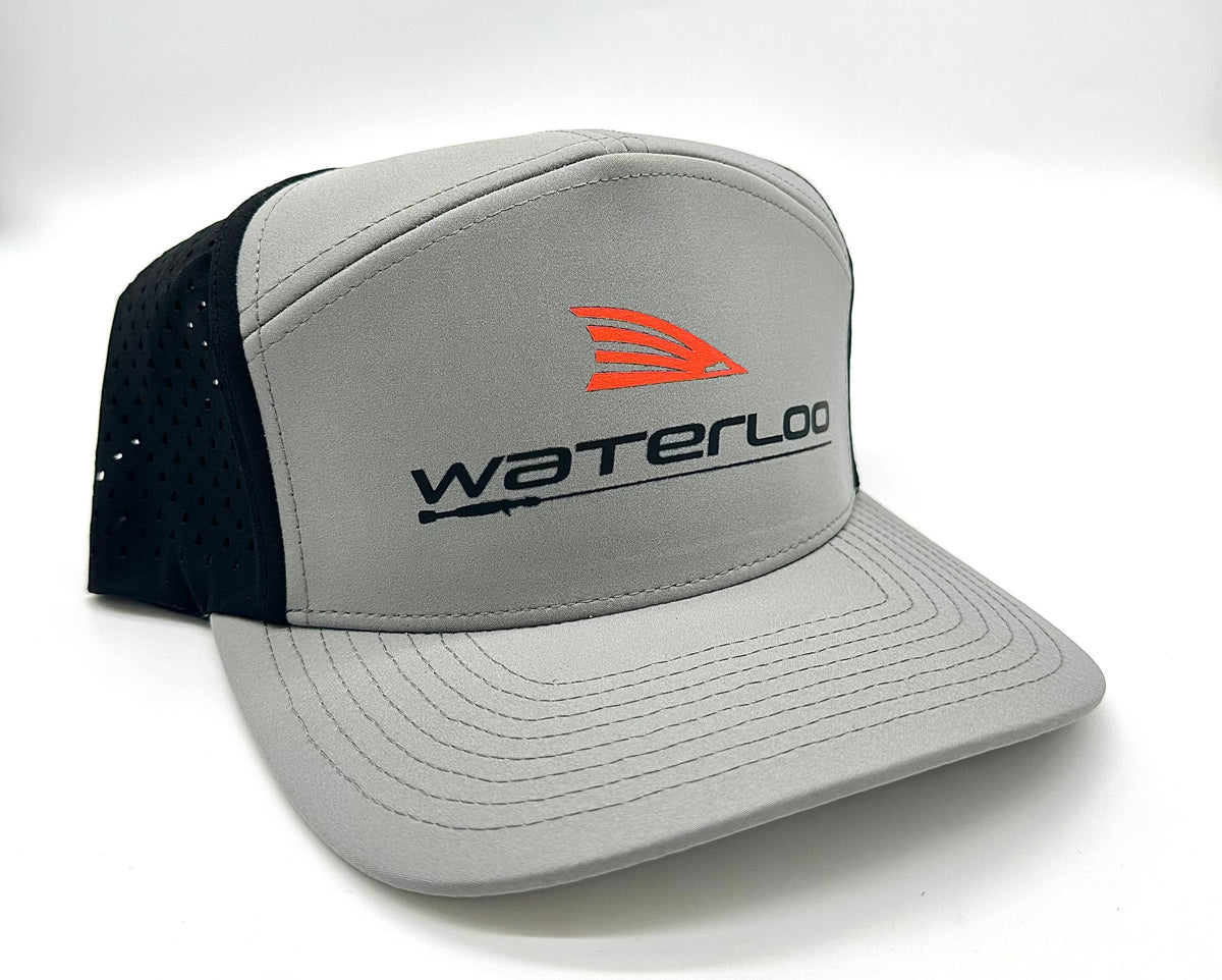 Waterloo Grey and Black Cap Performance Tails Up Logo Waterloo Rods