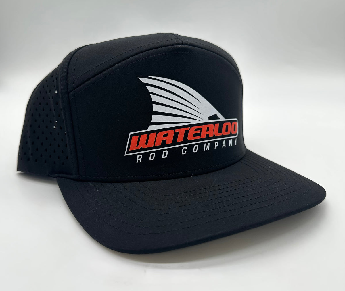 Waterloo Black on Black Cap Tails Up Logo Waterloo Rods
