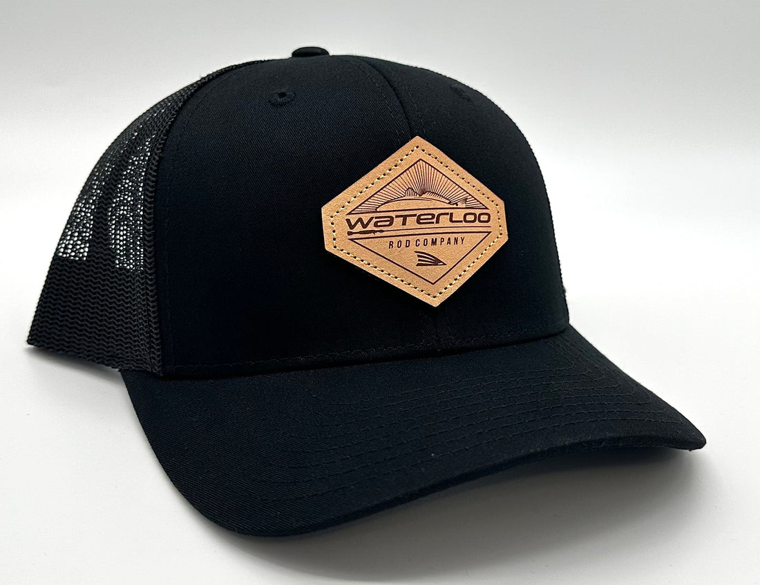 Waterloo Black Cap - Diamond Leather Patch