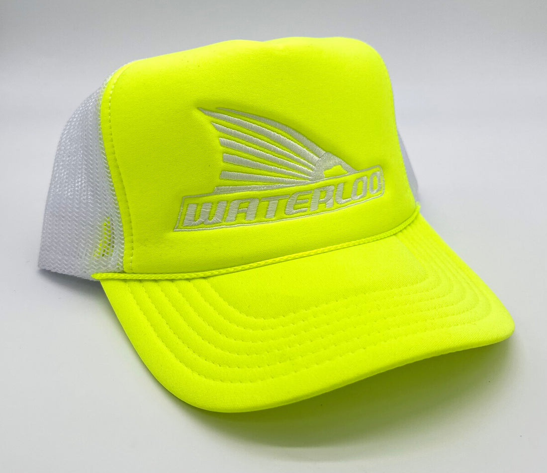Waterloo Neon Yellow and White Foam Front Cap - Tails Up