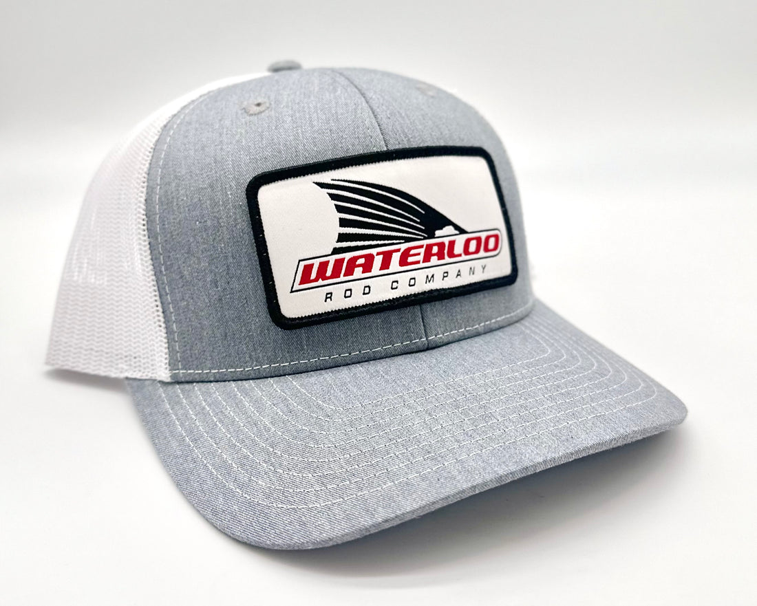 Waterloo Gray and White Tails Up Patch Cap