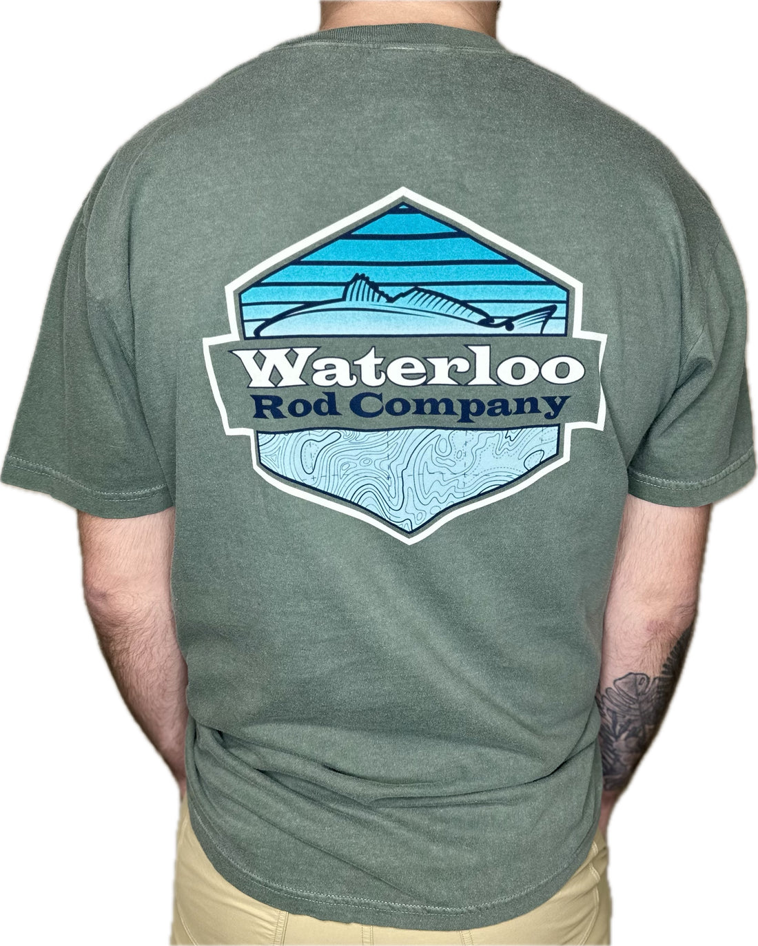 Waterloo Short Sleeve Cotton T-Shirt - Dark Moss