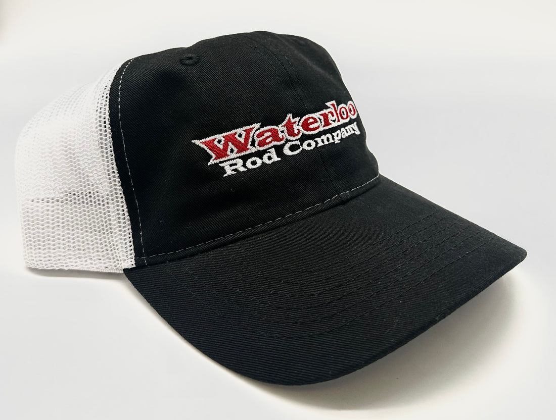 Waterloo Black and White Unstructured Cap - Original Logo