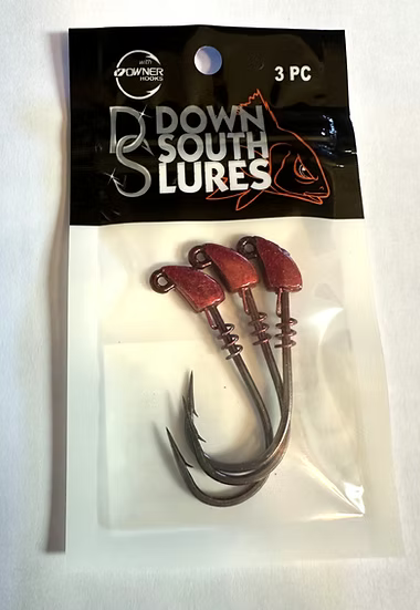 Down South Lures - Lethal Venom Jighead - Red - 3/0 1/8oz