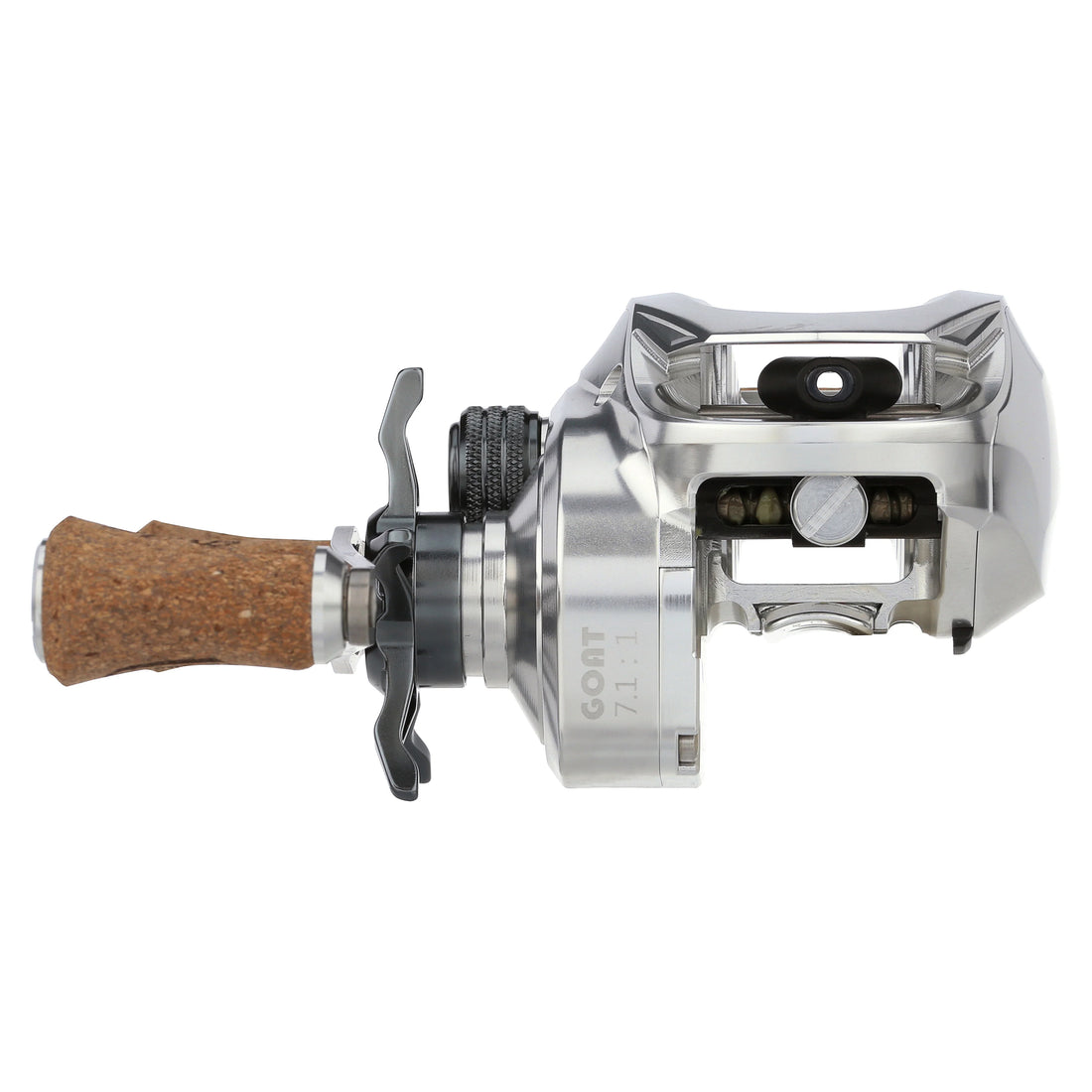 Bates Fishing The Goat 150 Baitcasting Reel - Anodized Clear