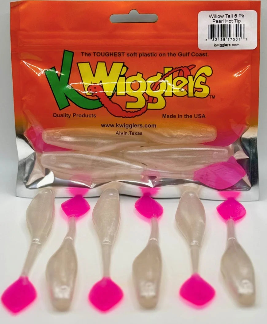 KWIGGLERS Willow Tail Shad - 6 Pack (Multiple Colors)