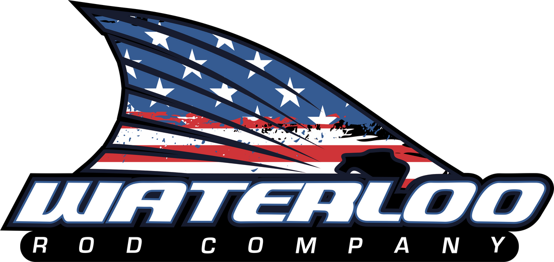 Waterloo Rod Tails Up Decal - American  Flag