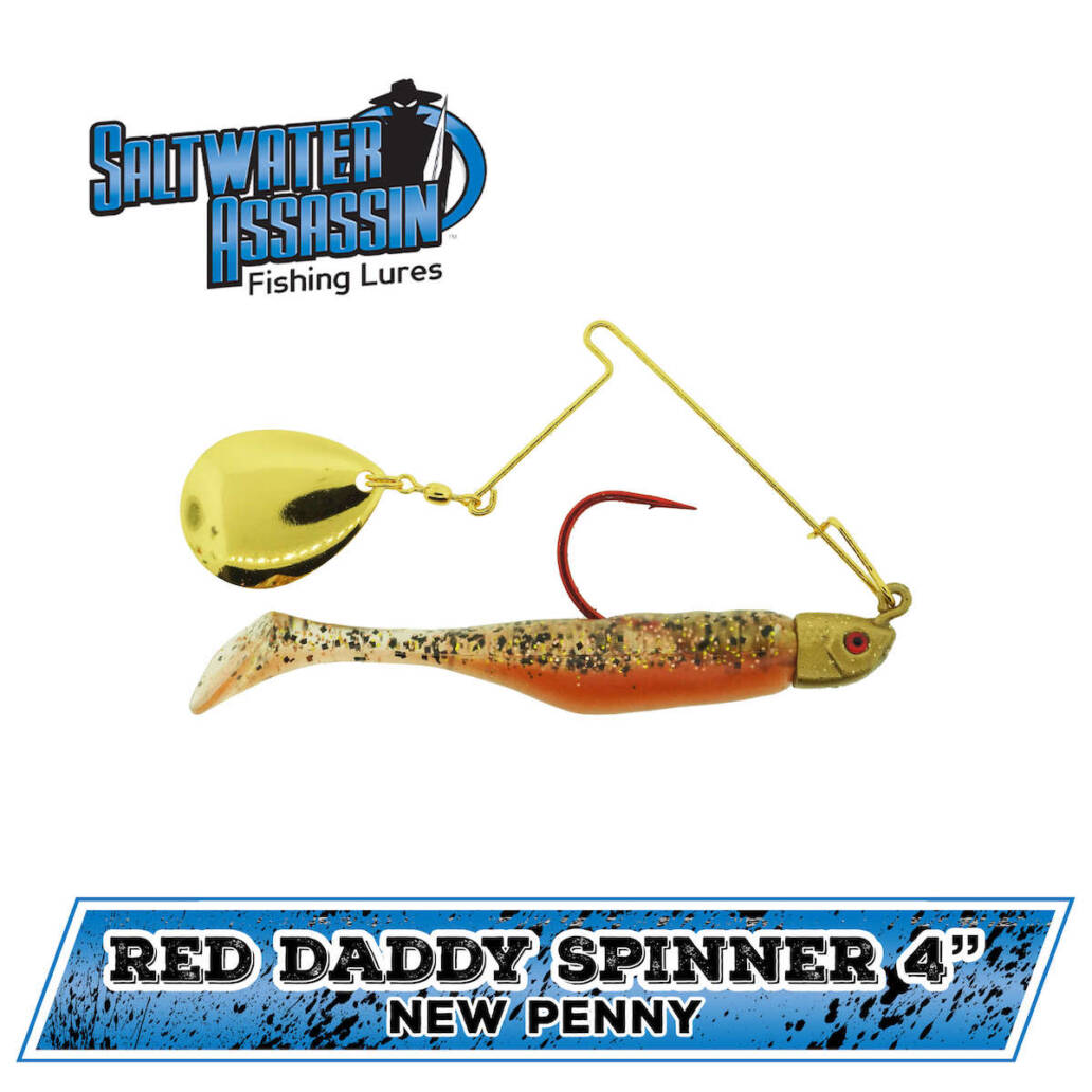 Bass Assassin Red Daddy Spinner 4"