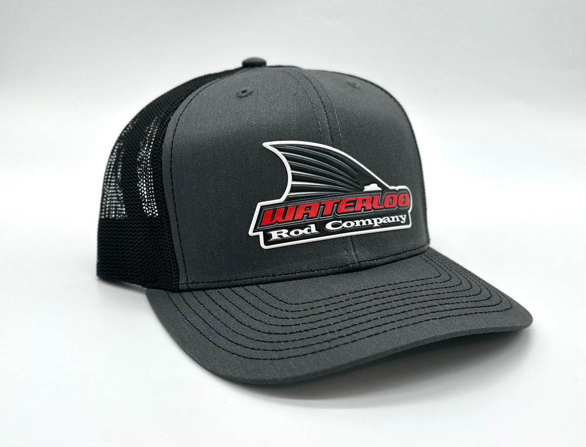 Waterloo Charcoal and Black Cap Tails Up Rod Company Logo Waterloo Rods