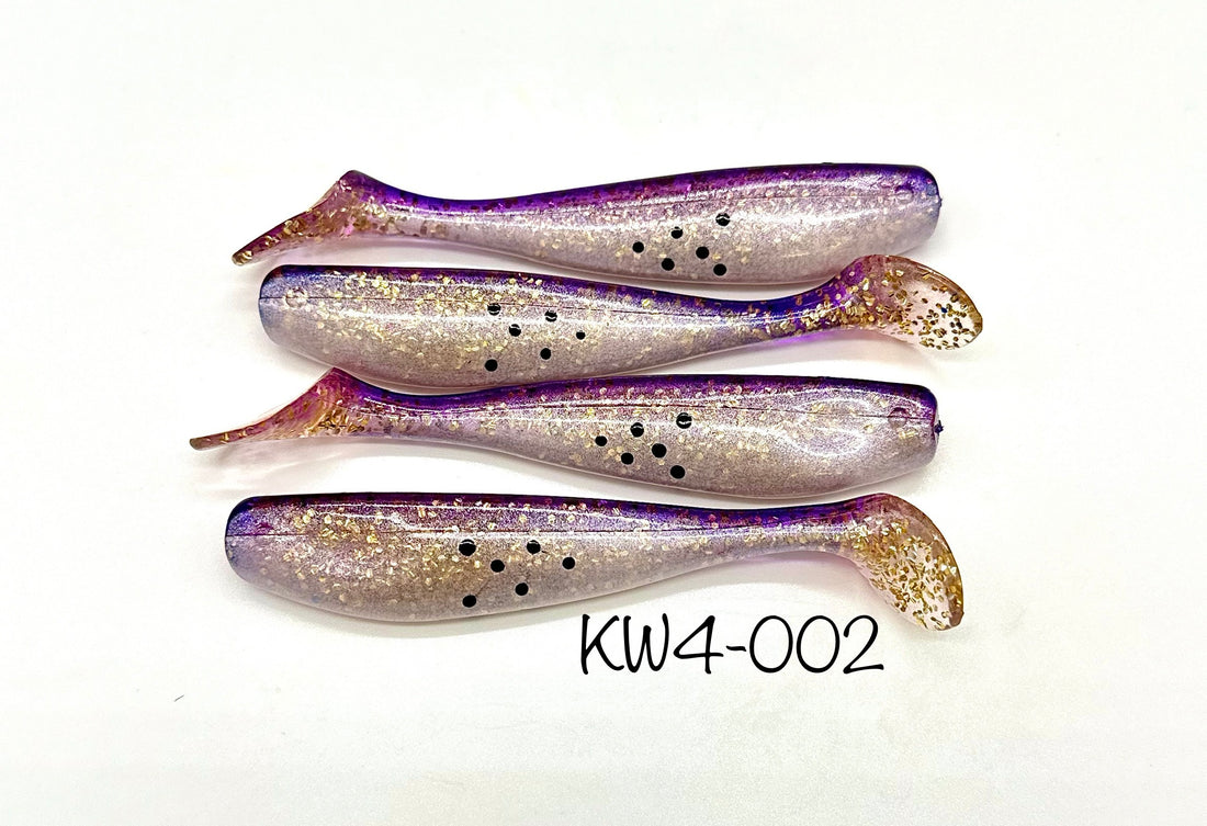 Custom KWigglers -4 Inch Paddle Tail