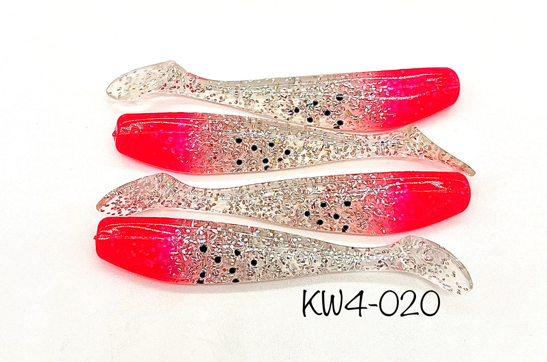 Custom KWigglers -4 Inch Paddle Tail