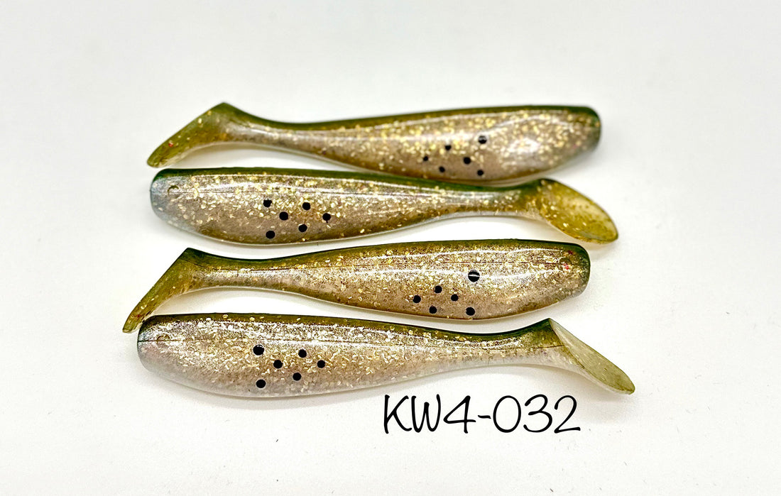 Custom KWigglers -4 Inch Paddle Tail