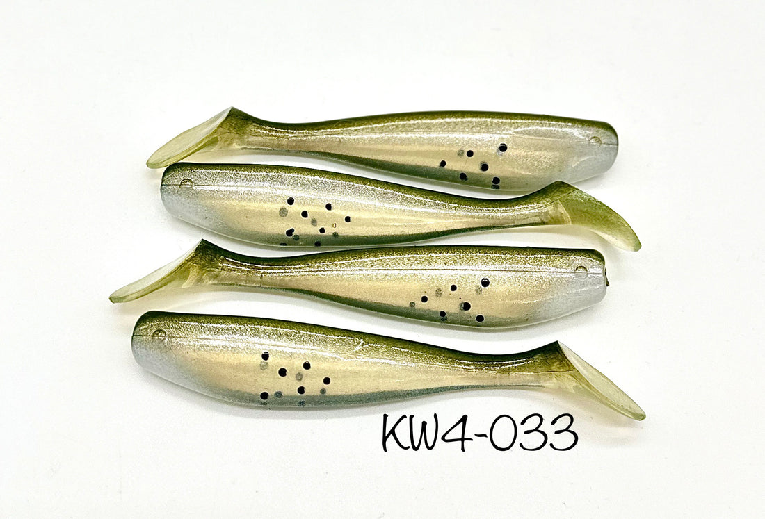 Custom KWigglers -4 Inch Paddle Tail