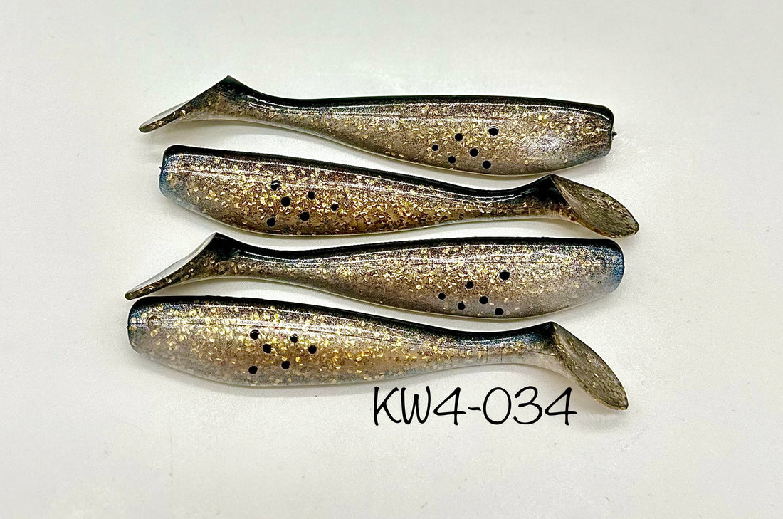 Custom KWigglers -4 Inch Paddle Tail