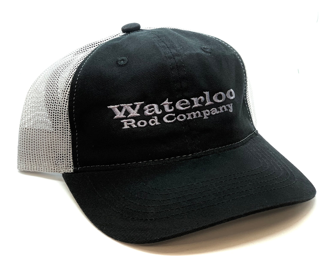 Waterloo Black and Charcoal Unstructured Cap - Charcoal Original Logo