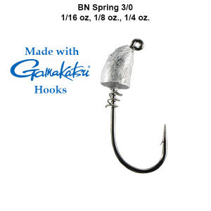 Hogie's Silver Spring Head -3/0 Black Nickel Hooks