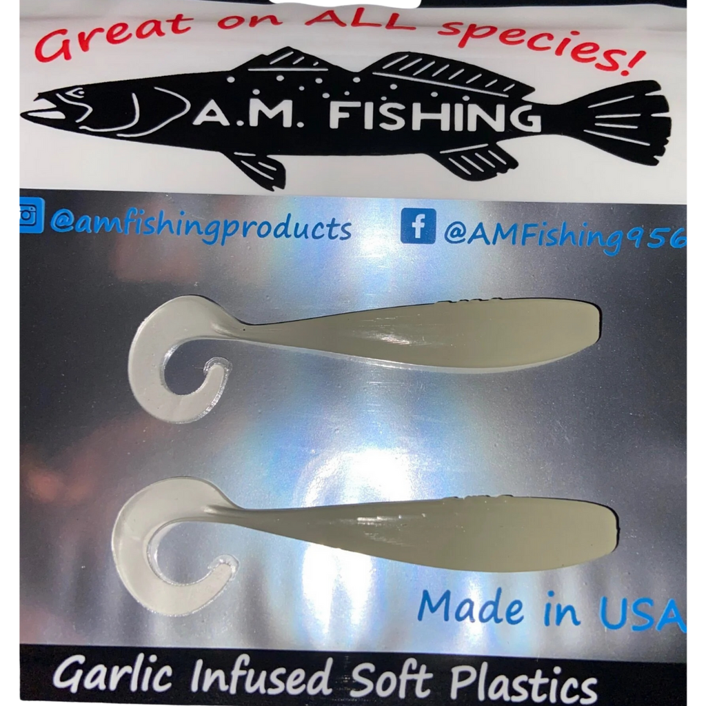 A.M. Fishing - Garlic Infused Soft Plastics, Size: 3in