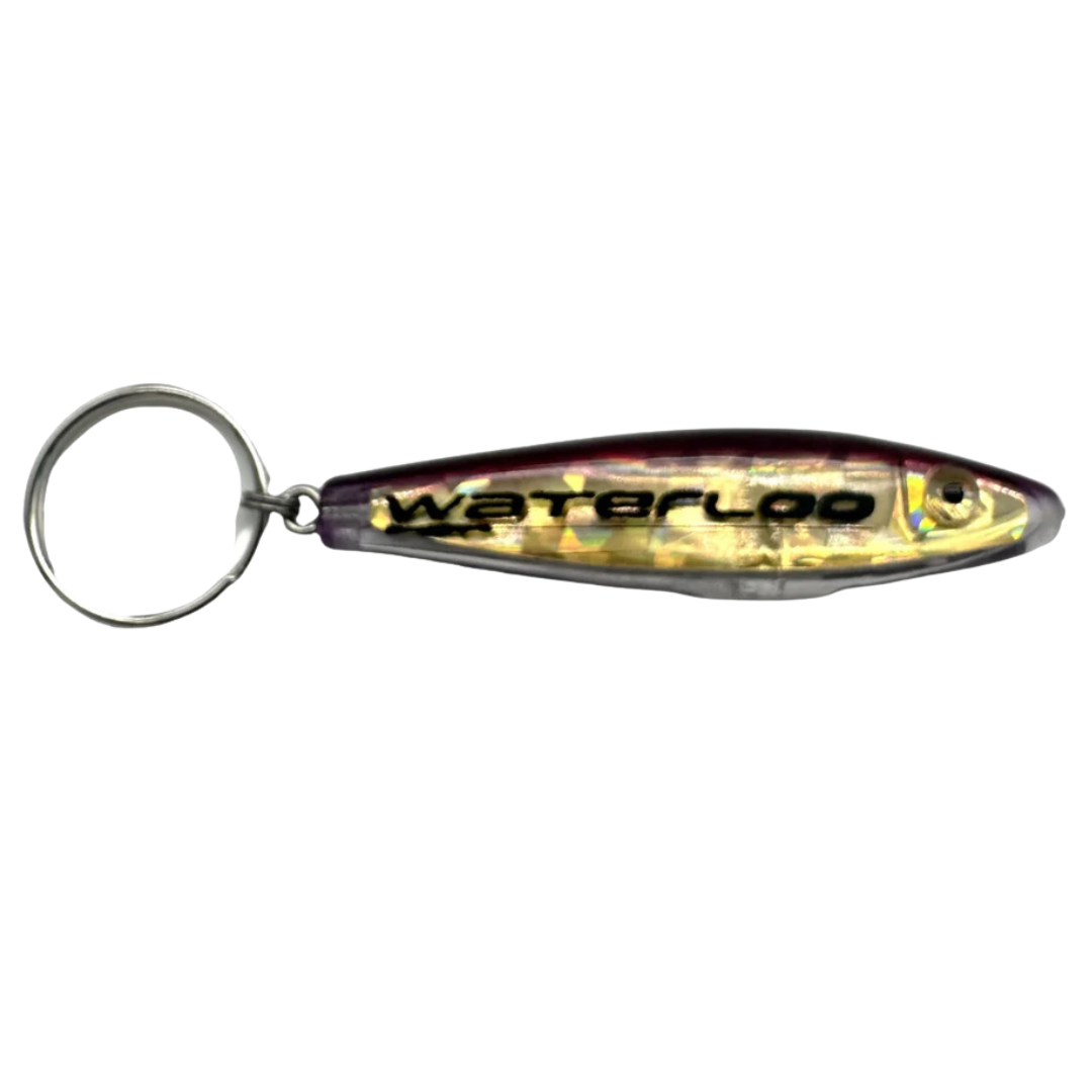 custom fishing lures with corporate logo Waterloo Texas Custom Lures Keychain Plum Nasty