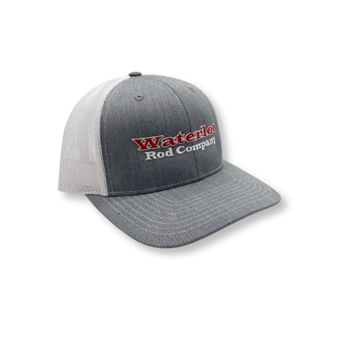 Waterloo Heather Grey and White Cap - Red and White OG Logo