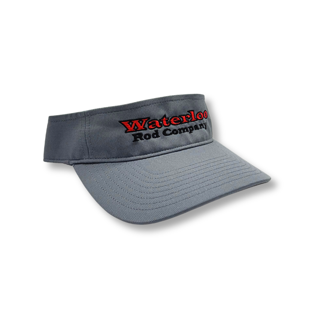 Waterloo Charcoal Visor - Original Logo - Red and Black