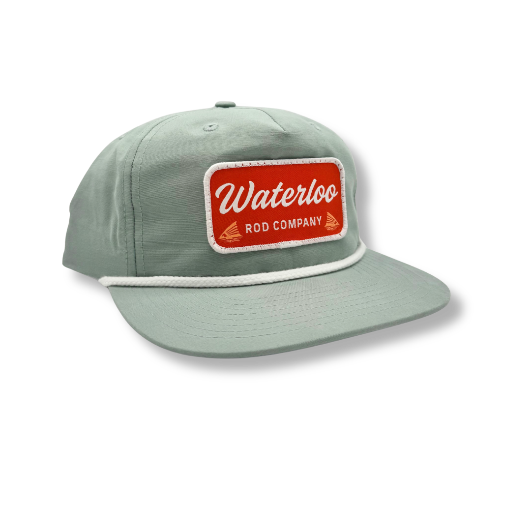 Waterloo Dusty Blue and White Rope Cap - Orange New Script Patch