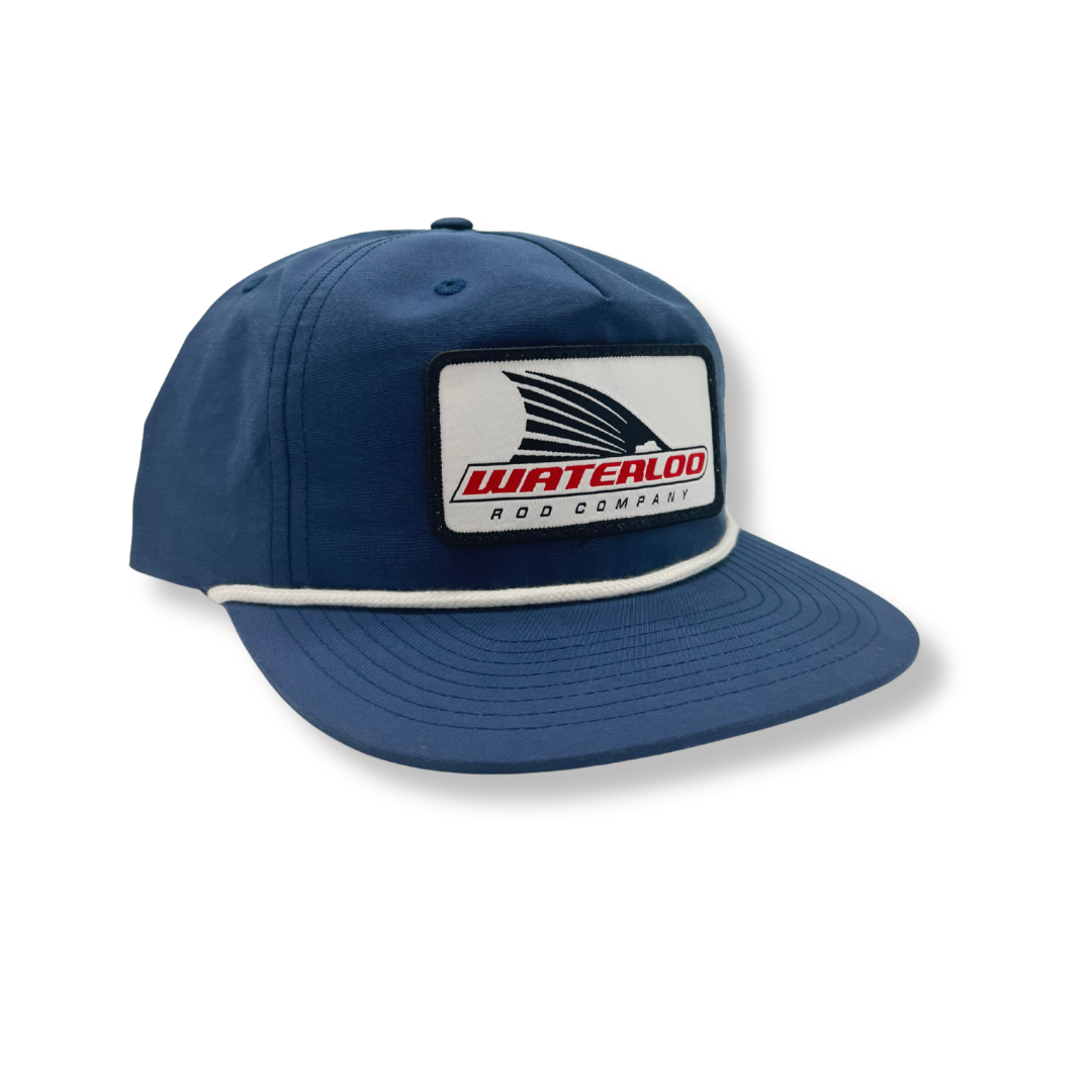 Waterloo Navy and White Rope Cap - Tails Up Logo