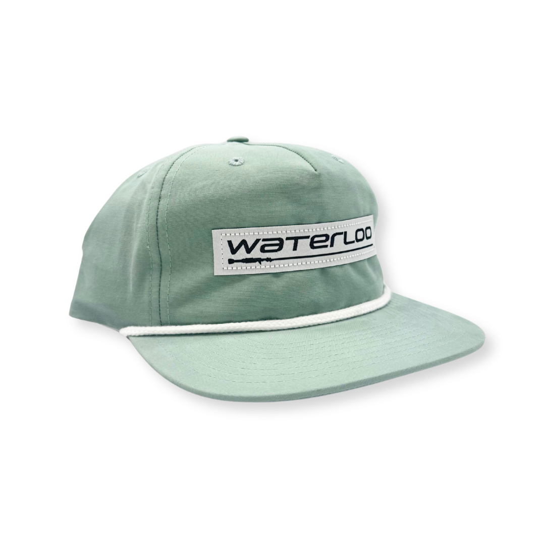Waterloo Dusty Blue and White Rope Cap - Performance Logo