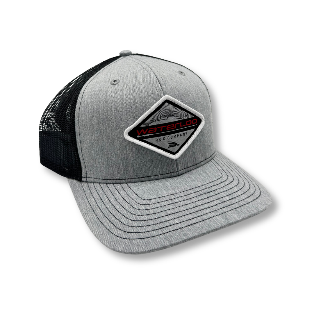 Waterloo Heather Gray and Black Cap - Diamond Patch