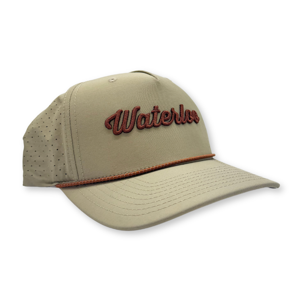Waterloo Trenchcoat with Russet Rope Performance Cap - Cursive Logo