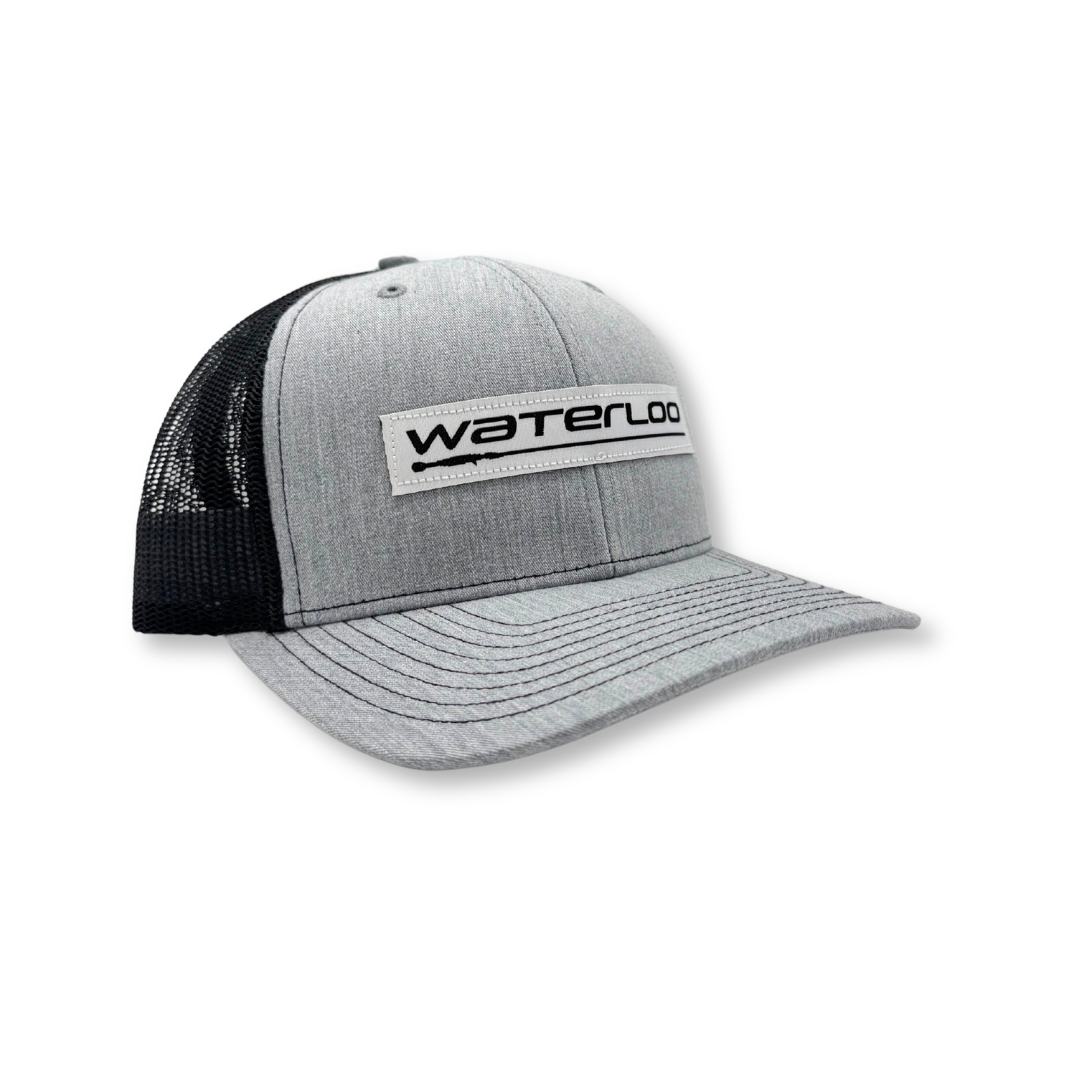Waterloo Heather Gray and Black Cap - Performance Patch
