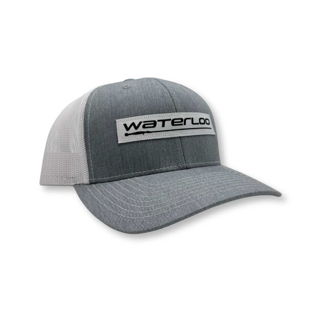 Waterloo Heather Gray and White Cap - Performance Patch