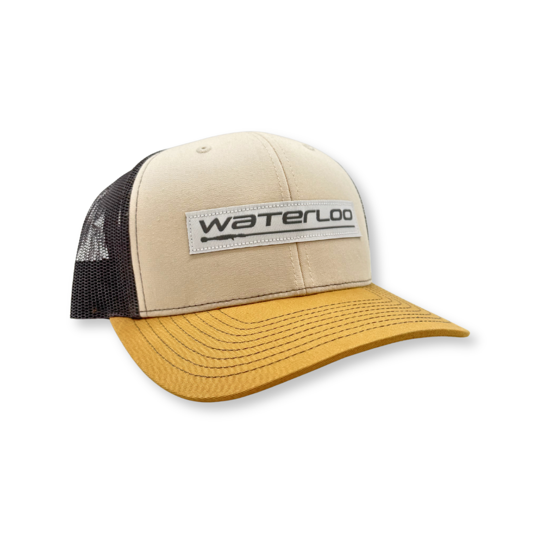 Waterloo Beige, Charcoal, and Amber Gold Cap - Performance Logo